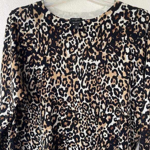 Talbots Merino Wool Animal Print Pullover Sweater size XL - Picture 3 of 9